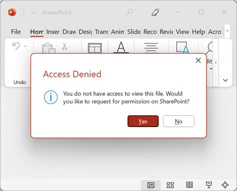 what does this mean?. . Sharepoint access denied before opening files in this location